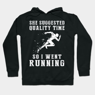 Sprinting into Quality Time - Funny Running Tee! Hoodie